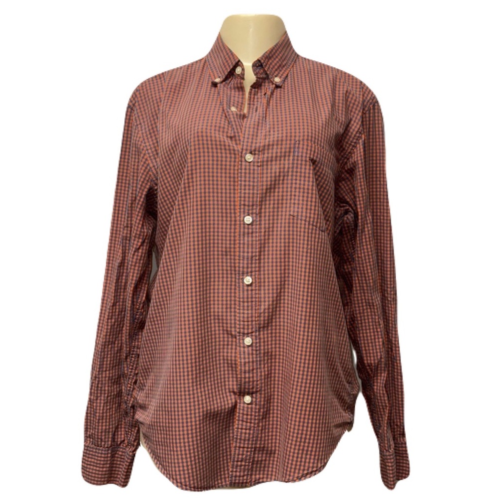 J. Crew Red and Blue Plaid Button-Down Shirt